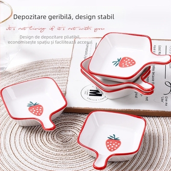 Castroane ceramice pentru dips în stil nordic, pentru uz casnic; imprimare logo disponibilă; ideale ca cadou pentru colegi la conferințe