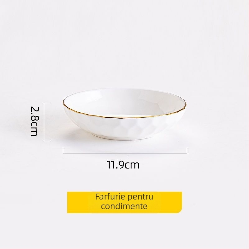 Castroane ceramice pentru dips în stil nordic, pentru uz casnic; imprimare logo disponibilă; ideale ca cadou pentru colegi la conferințe