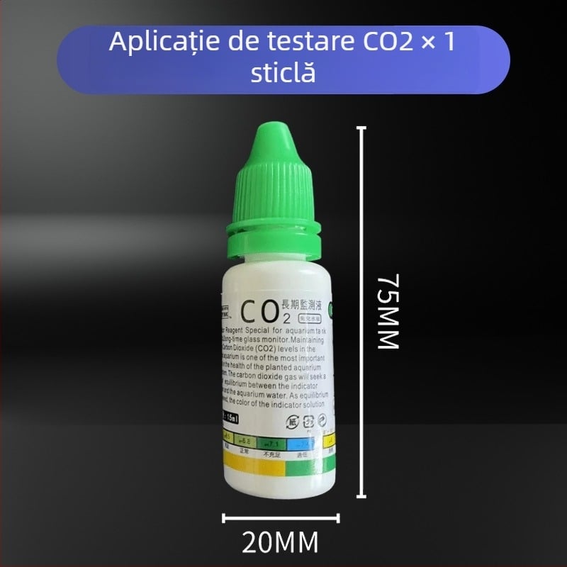 Detector CO2 pentru acvariu pentru monitorizare în timp real a CO2 în acvariu cu plante (Material: Sticlă; Greutate: 0.01; Brand: Unpacking; Categorie: Echipamente pentru acvariu)