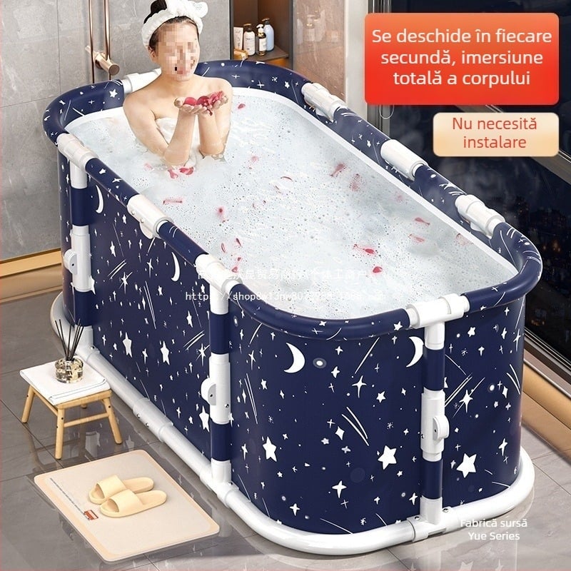 Cadă de baie pentru adulți, dreptunghiulară, din PVC, nepliabilă