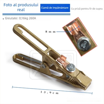 Clema de pământ pentru sudură, din cupru, 300–500 A, Xinye