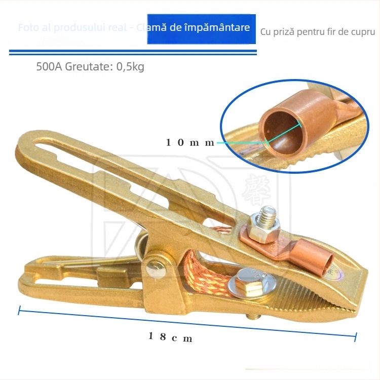 Clema de pământ pentru sudură, din cupru, 300–500 A, Xinye