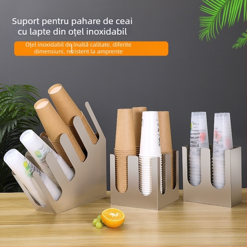 Raft pentru pahare din oțel inoxidabil — construcție îngroșată, stil modern minimalist, greutate 3 kg
