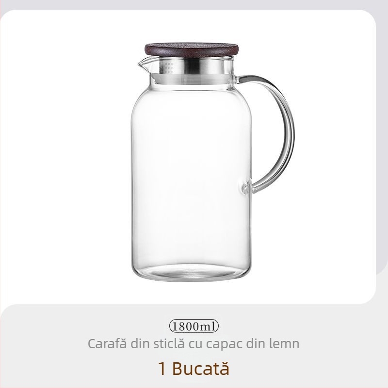 Set ceainic și cești în stil chinezesc – sticlă borosilicat de înaltă rezistență, Brand Unique (Stil: stil chinezesc; Material: sticlă borosilicat; Brand: Unique)
