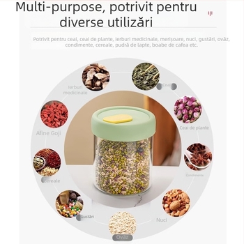 Cutie prânz din sticlă borosilikat – compatibilă cu microunde, etanșă, formă rotundă
