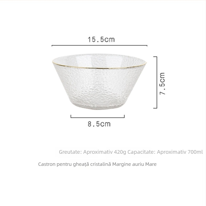 Vas din sticlă cu textură ciocănită, model în dungi, stil japonez, suprafață pictată manual, procesare personalizabilă