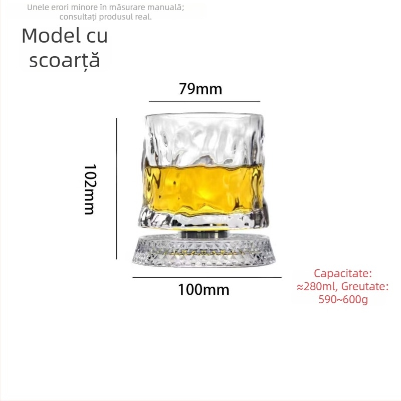 Ceașcă de sticlă, cilindrică, cu un singur strat, capac pentru băut direct, imprimare logo disponibilă