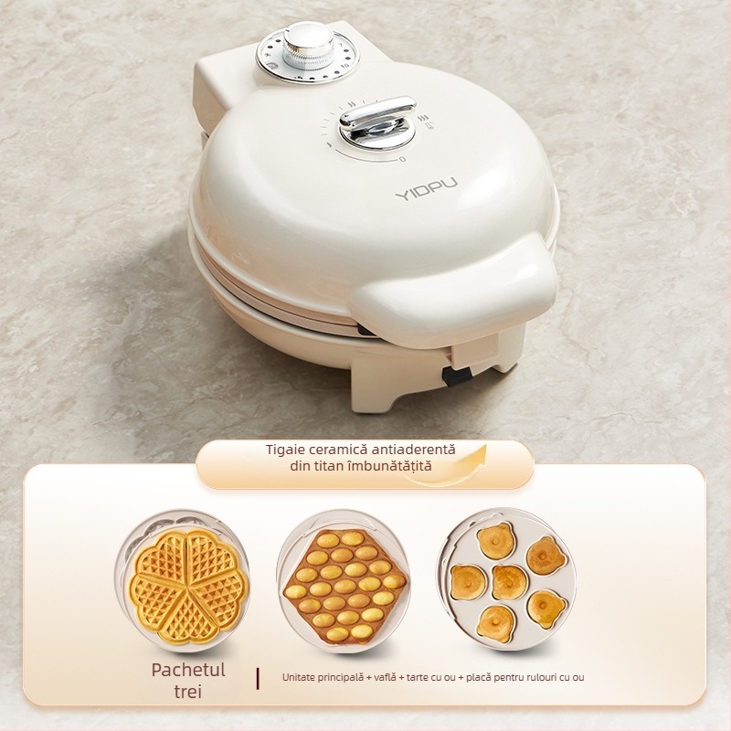 Gofrier cu plăci duble, model EL-3025, 750W, 220V/50Hz, control mecanic