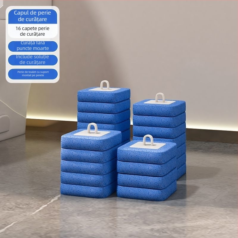 Set de perie pentru WC, de unică folosinţă, cu suport montat pe perete, pentru baie, curățare în colțuri dificile, din plastic