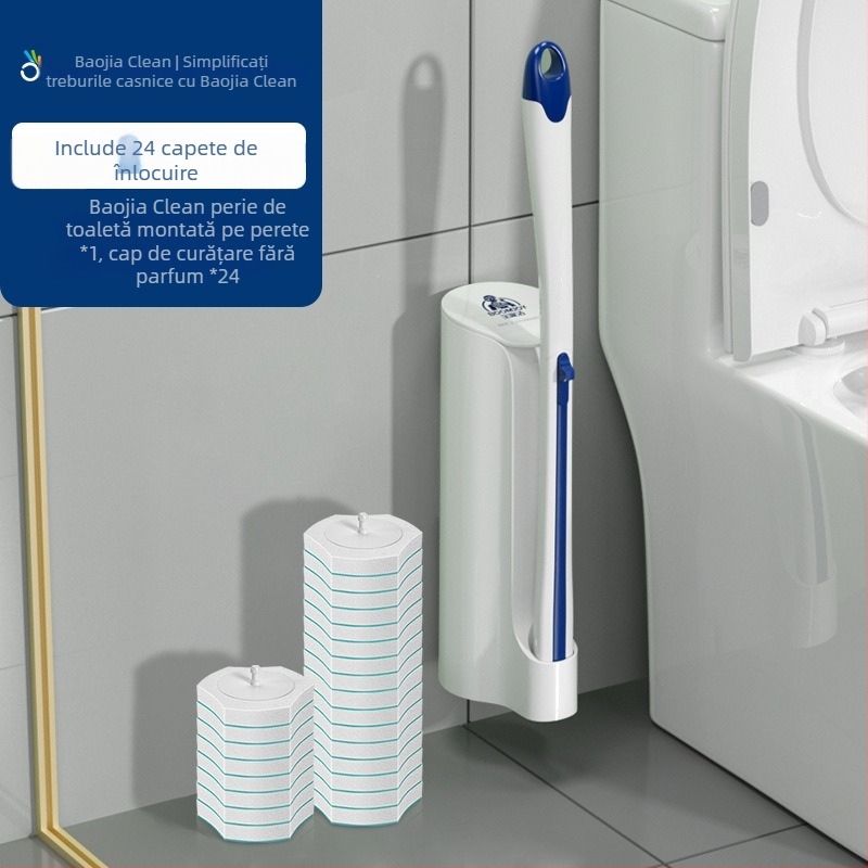 Perie de toaletă pentru tip squat – montaj pe perete, din plastic, stil modern simplu, Baojiajie