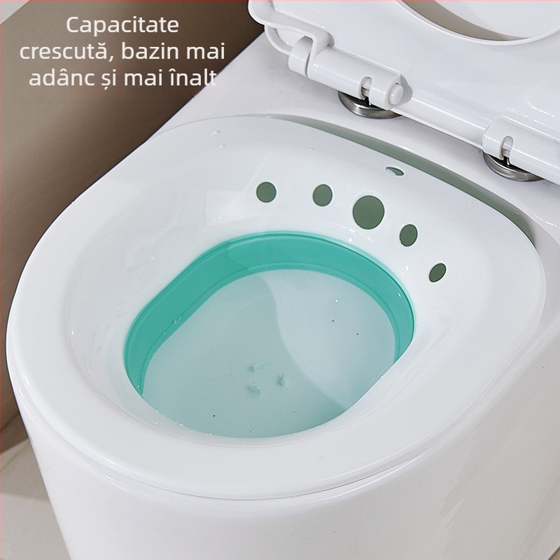 Bidet pliabil pentru baie, material PP+TEP, destinat adulților, design de tip toaletă