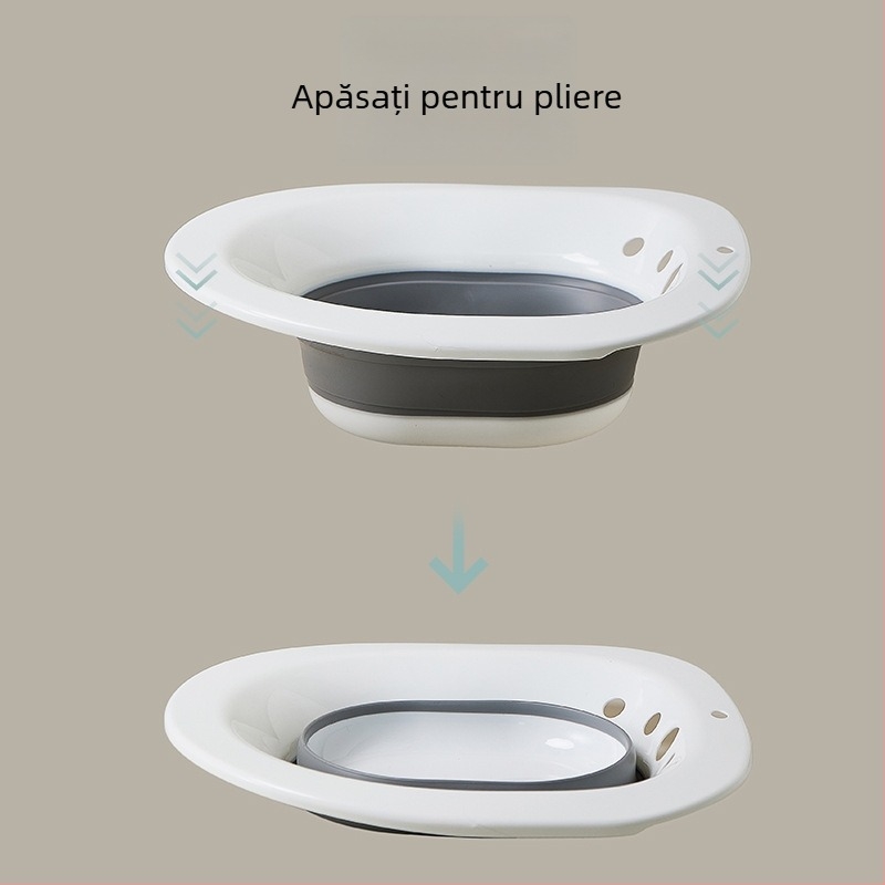 Bidet pliabil pentru baie, material PP+TEP, destinat adulților, design de tip toaletă