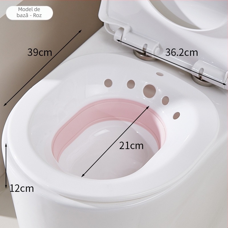 Bidet pliabil pentru baie, material PP+TEP, destinat adulților, design de tip toaletă
