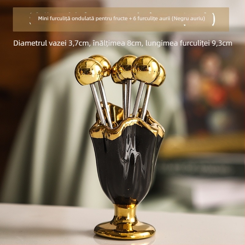 Set de furculițe pentru fructe din oțel inoxidabil – stil proaspăt și drăguț pentru copii, personalizare disponibilă