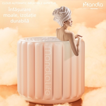 Cadă de baie gonflabilă, pliabilă, pentru adulți - PVC ecologic, baie cu aburi pentru întreg corpul
