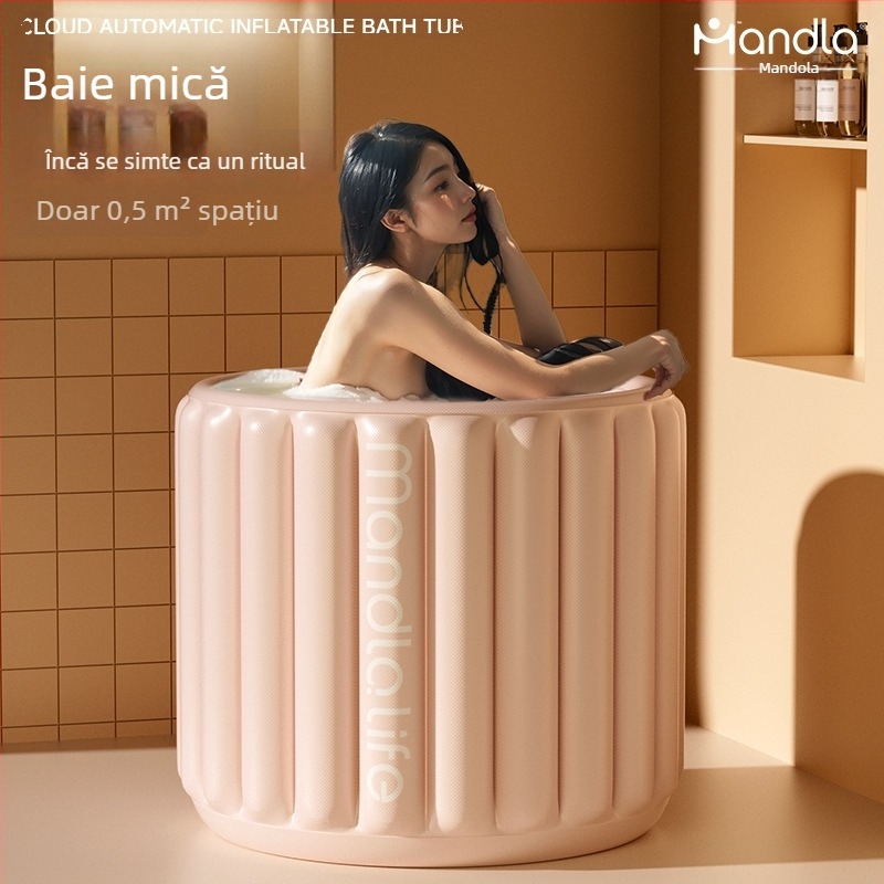 Cadă de baie gonflabilă, pliabilă, pentru adulți - PVC ecologic, baie cu aburi pentru întreg corpul