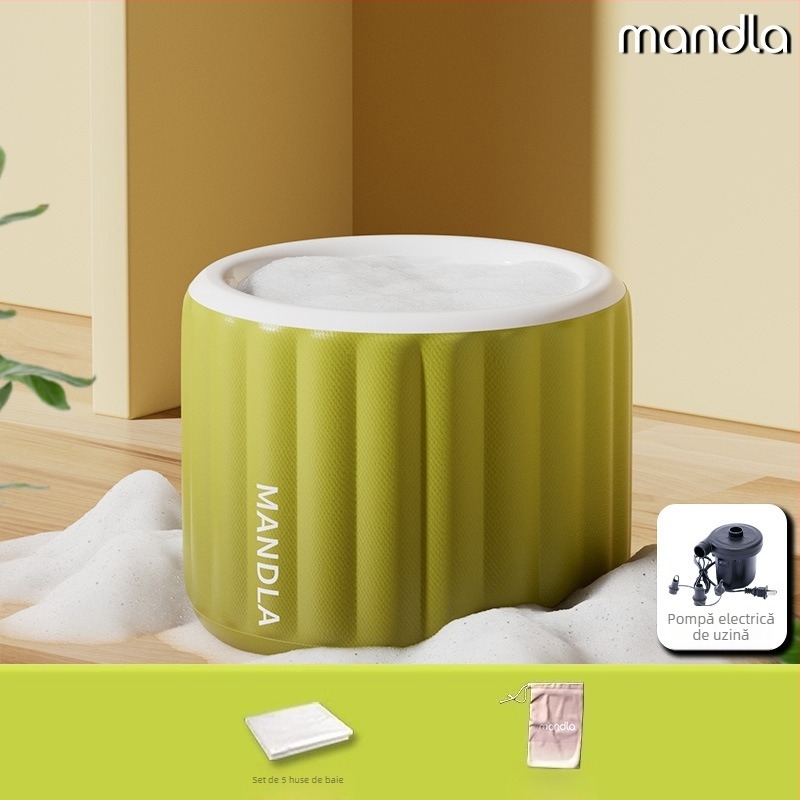 Cadă de baie gonflabilă, pliabilă, pentru adulți - PVC ecologic, baie cu aburi pentru întreg corpul