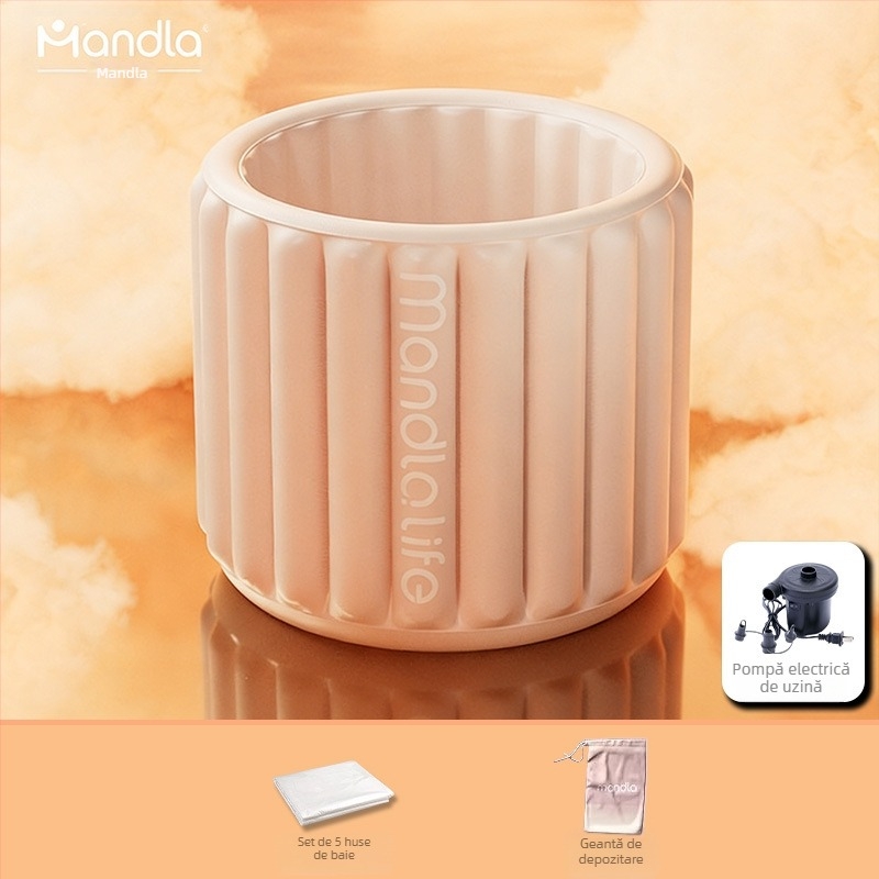 Cadă de baie gonflabilă, pliabilă, pentru adulți - PVC ecologic, baie cu aburi pentru întreg corpul