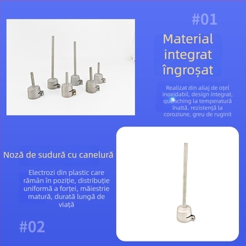 Duza lungă din oțel inoxidabil pentru pistol de sudură cu aer cald pentru plastic, compatibilă cu WP9/20/25/17/18/26, Rongqing hardware
