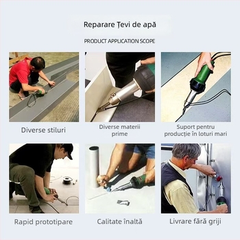 Duza lungă din oțel inoxidabil pentru pistol de sudură cu aer cald pentru plastic, compatibilă cu WP9/20/25/17/18/26, Rongqing hardware