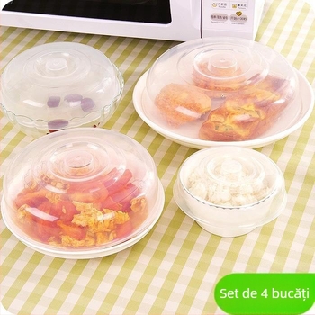 Set de 4 capace din sticlă pentru frigider și cuptor cu microunde, Brand Unique, Neimportat, Stil Simplu