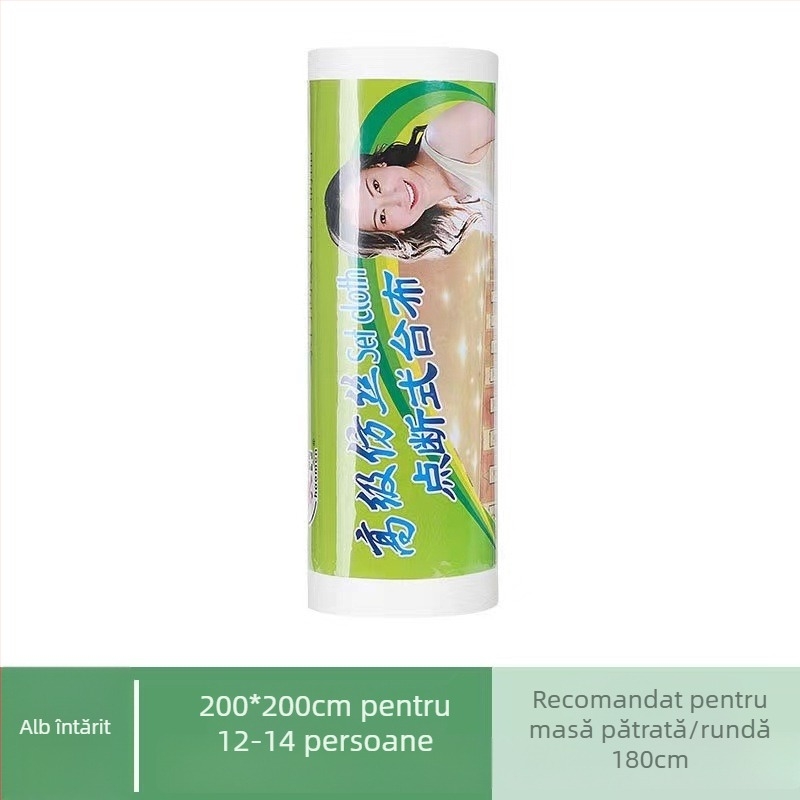 Kangwei față de masă de unică folosință din plastic, pătrată, întărită, impermeabilă și rezistentă la ulei, grosime 4