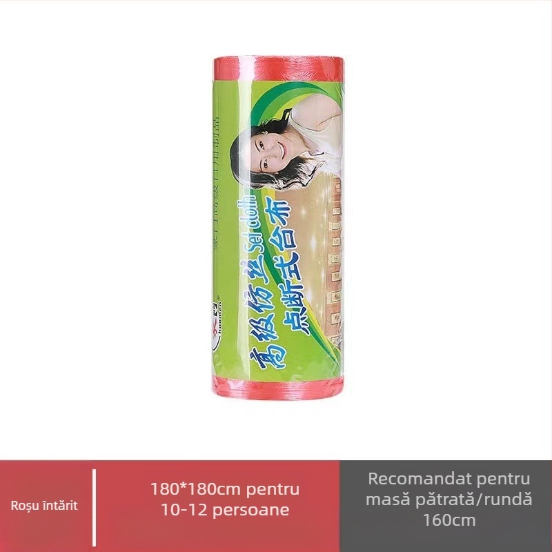 Kangwei față de masă de unică folosință din plastic, pătrată, întărită, impermeabilă și rezistentă la ulei, grosime 4