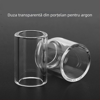 Accesorii pentru pistol de sudură cu arc argon WP-17/18/26 — capac protector transparent și duză de porțelan