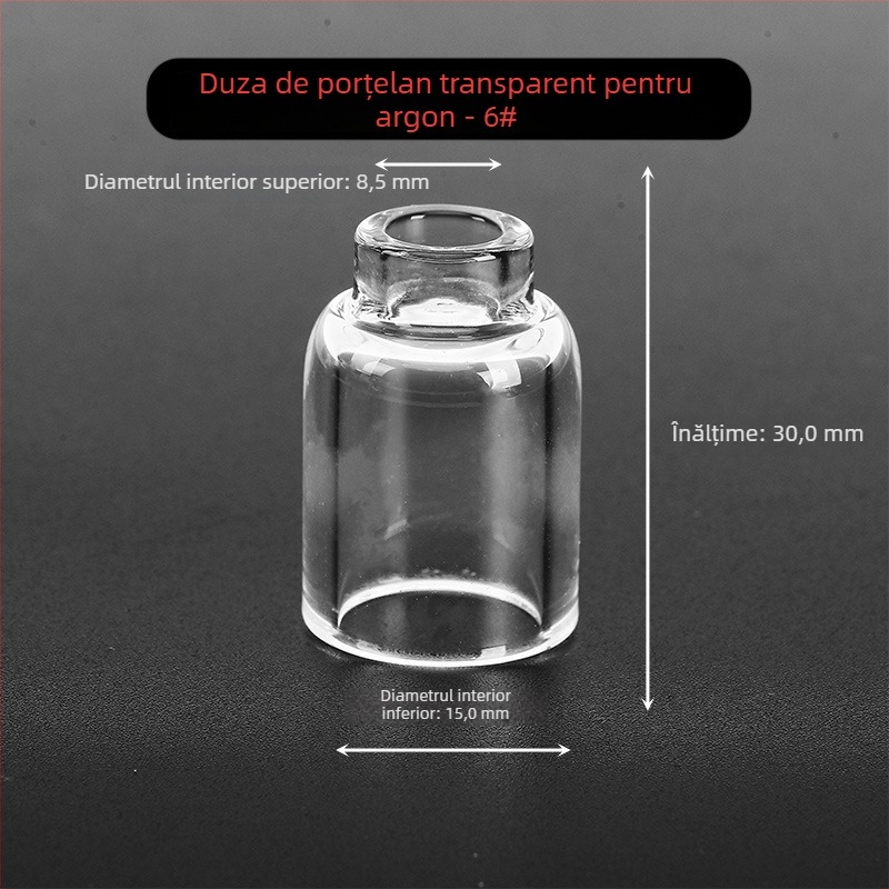 Accesorii pentru pistol de sudură cu arc argon WP-17/18/26 — capac protector transparent și duză de porțelan