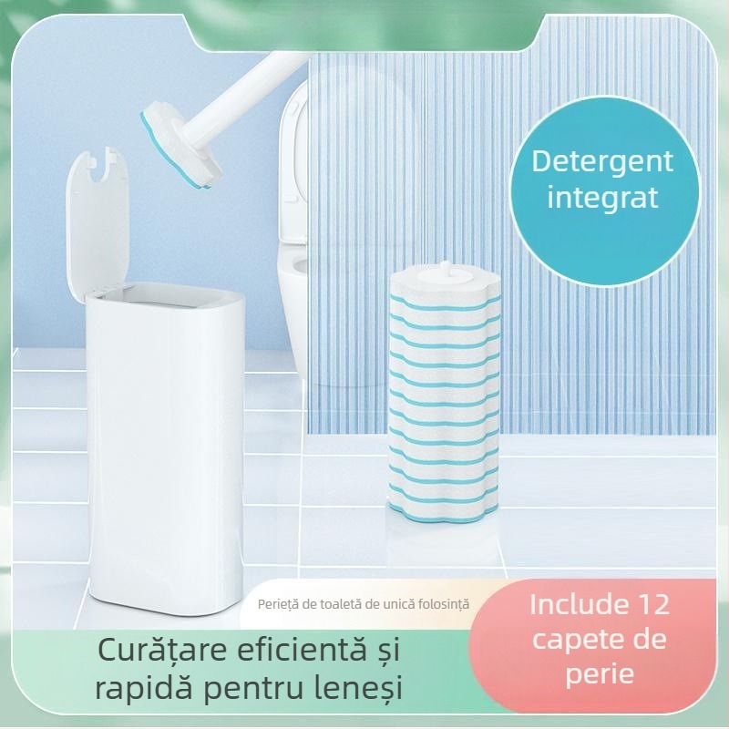 Perie de toaletă de unică folosință pentru baie, curățare în colțuri (Perii din plastic)