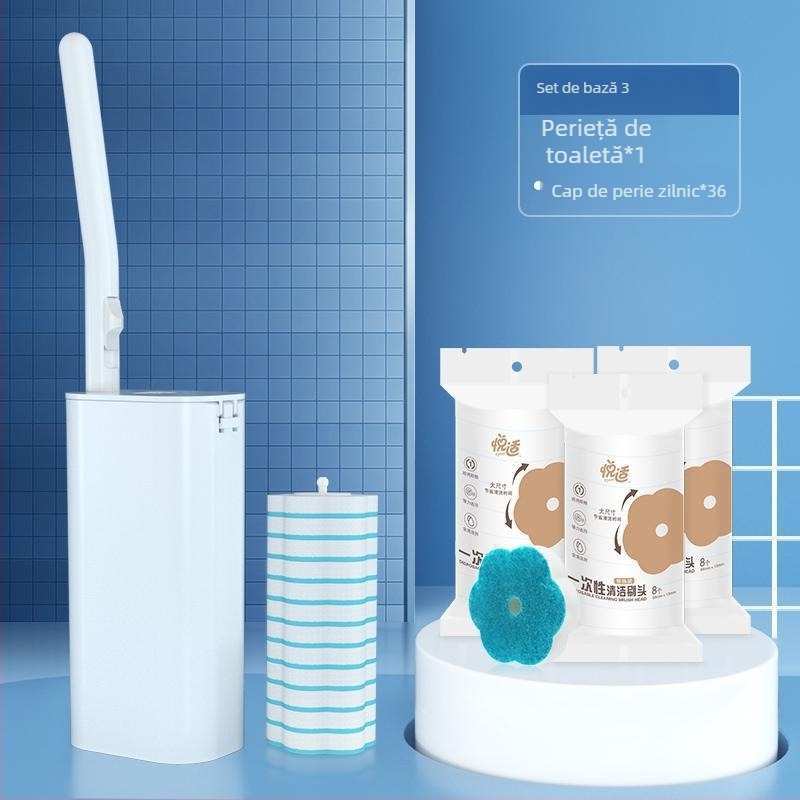 Perie de toaletă de unică folosință pentru baie, curățare în colțuri (Perii din plastic)