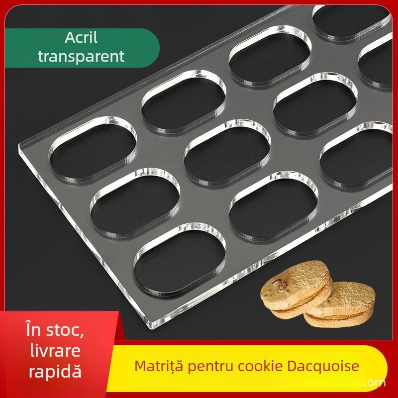 Formă acrilică pentru biscuiți, cu formă neregulată, pentru coacere DIY