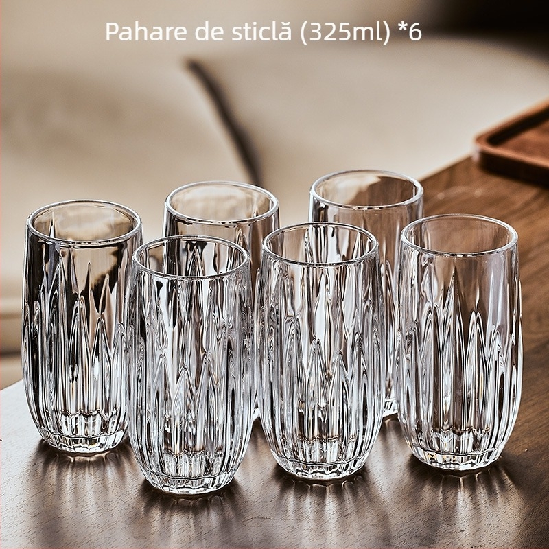 Set de pahare din sticlă pentru acasă, stil Nordic, material Deao, brand Sheng bangrong, capacitate mare, cu tavă de scurgere
