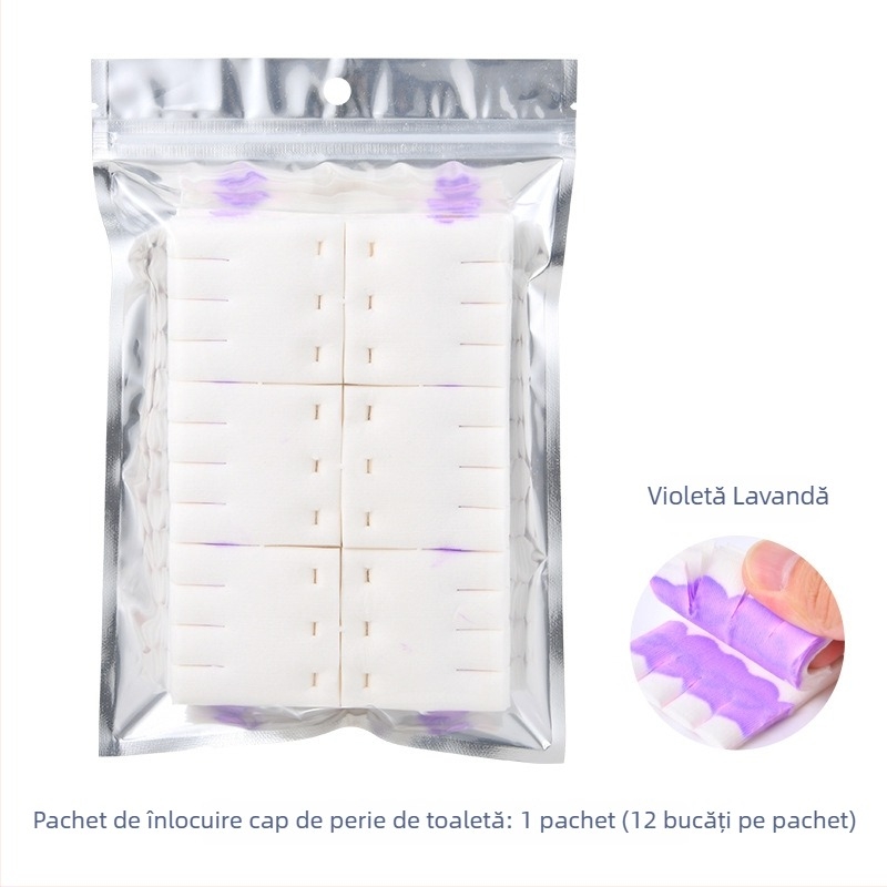 Set de perie pentru toaleta de unică folosință, mâner lung, cap de schimb, fără unghiuri moarte, construcție din plastic.