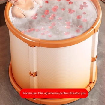 Cadă de baie pliabilă pentru adulți și copii - funcție masaj, menținerea temperaturii, PVC ecologic