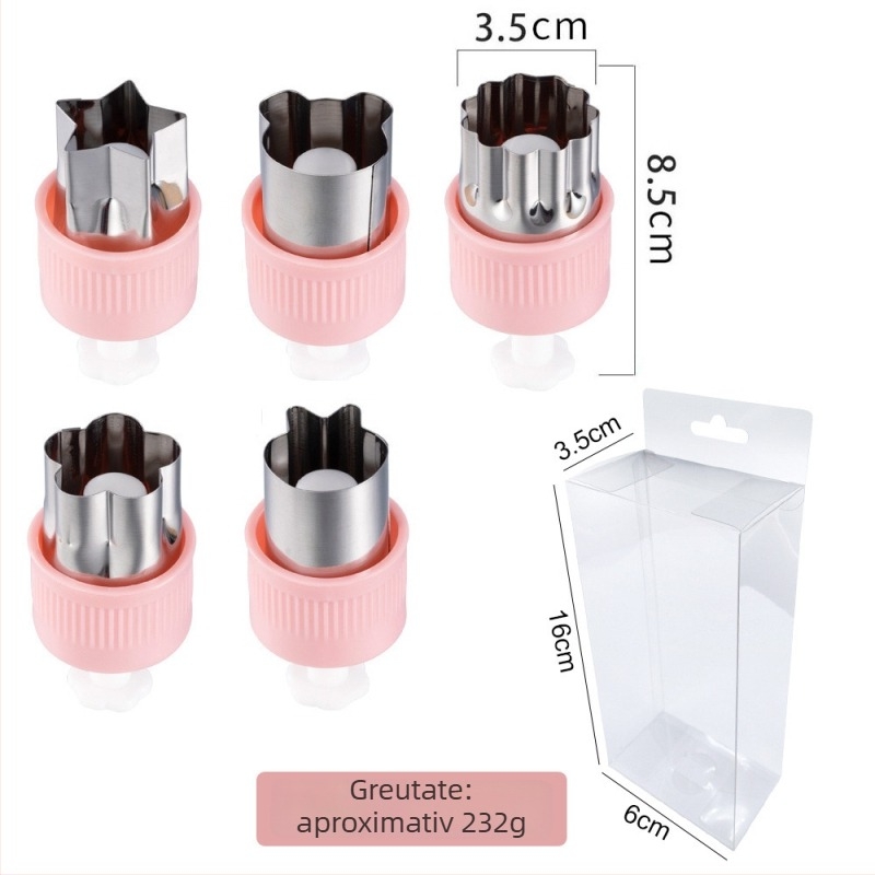 Formă pentru embosare și tăiere – Oțel inoxidabil, Formă stea, Seria Florilor, Pin Hengzuo
