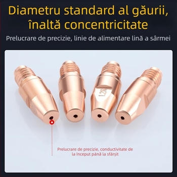 Duza conductivă 36KD din aliaj cupru crom-zirconiu, stil european pentru sudură cu gaz, accesoriu pentru pistol de sudură, duză pentru fir de aluminiu