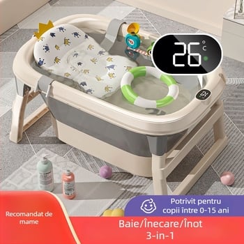 Mobico cadă de baie pliabilă pentru copii – material PP+TPE, pentru baie acasă