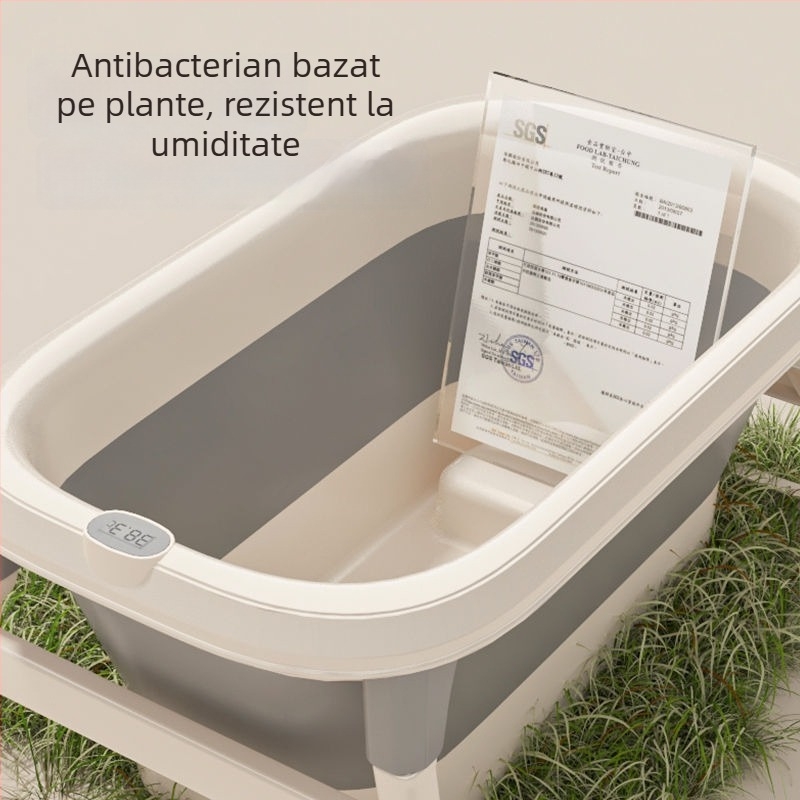 Mobico cadă de baie pliabilă pentru copii – material PP+TPE, pentru baie acasă