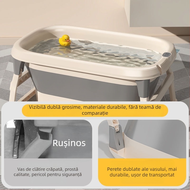 Mobico cadă de baie pliabilă pentru copii – material PP+TPE, pentru baie acasă