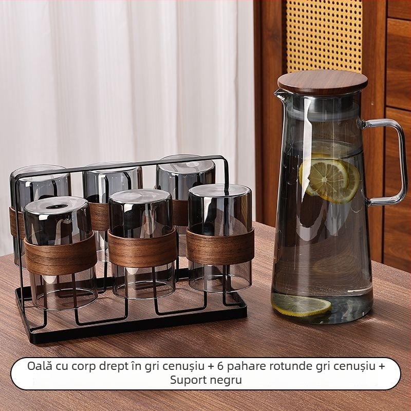 Set de ceai din sticlă, stil chinezesc, sticlă borosili­cată, rezistentă la temperaturi, ideal pentru cadouri de afaceri