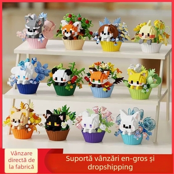 Set de blocuri din plastic micro pentru asamblare și puzzle – 200–400 piese, compatibil cu alte blocuri, 7–14 ani, unisex