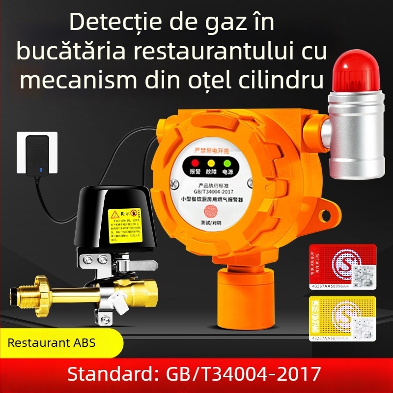 Malibu Detector de gaz industrial fix pentru gaze inflamabile și O2/CO/CO2/H2S/TVOC, alimentare 24V DC sau AC220V, rezoluție 0,1% LEL, precizie ±3% LEL, alarmă sonoră și luminoasă