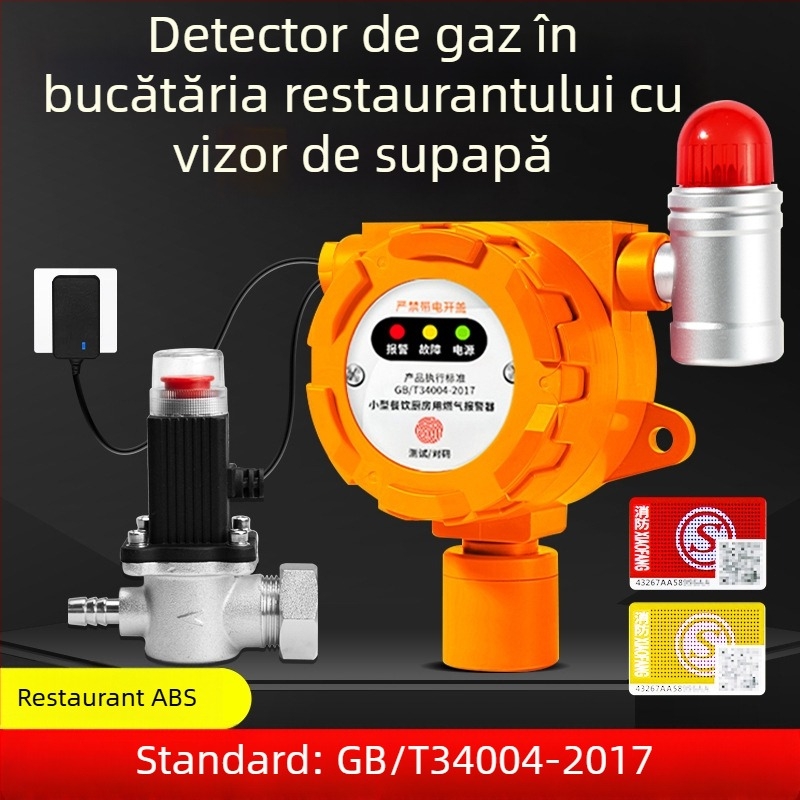 Malibu Detector de gaz industrial fix pentru gaze inflamabile și O2/CO/CO2/H2S/TVOC, alimentare 24V DC sau AC220V, rezoluție 0,1% LEL, precizie ±3% LEL, alarmă sonoră și luminoasă