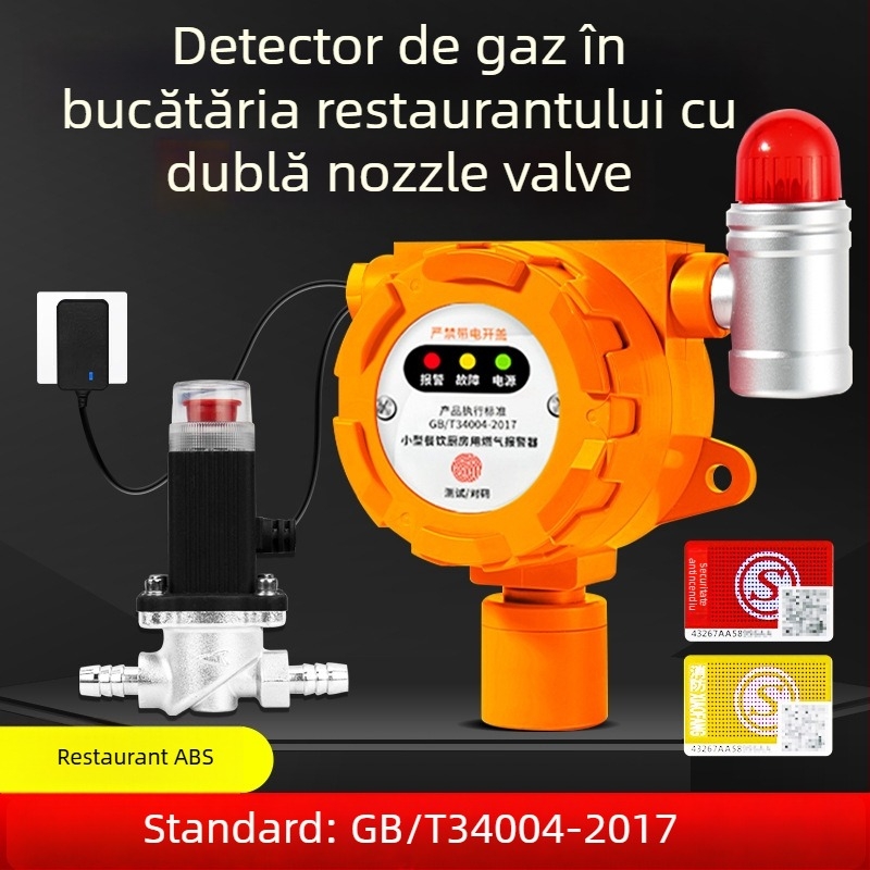 Malibu Detector de gaz industrial fix pentru gaze inflamabile și O2/CO/CO2/H2S/TVOC, alimentare 24V DC sau AC220V, rezoluție 0,1% LEL, precizie ±3% LEL, alarmă sonoră și luminoasă