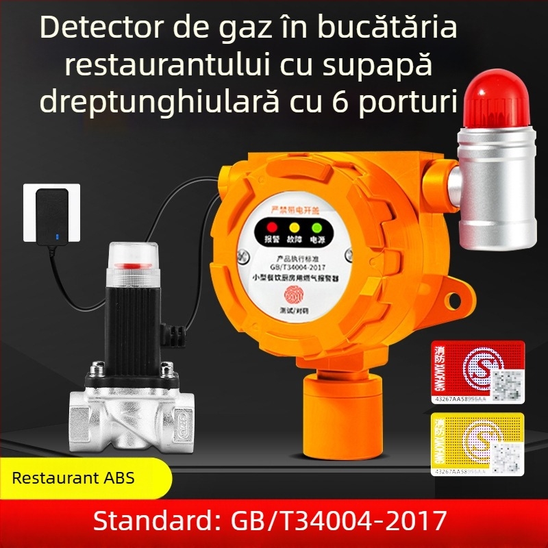 Malibu Detector de gaz industrial fix pentru gaze inflamabile și O2/CO/CO2/H2S/TVOC, alimentare 24V DC sau AC220V, rezoluție 0,1% LEL, precizie ±3% LEL, alarmă sonoră și luminoasă