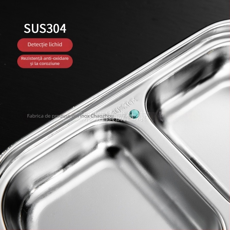 Farfurie pentru sosuri din oțel inoxidabil 304, rotundă, suprafață electroplacată, design monocrom, stil nou chinezesc