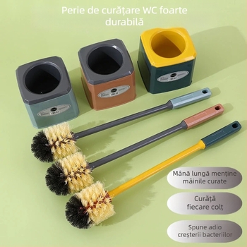 Set de periute pentru toaletă cu bază de drenaj, mâner lung, fără colțuri moarte (Material: Plastic; Brand: Unique)