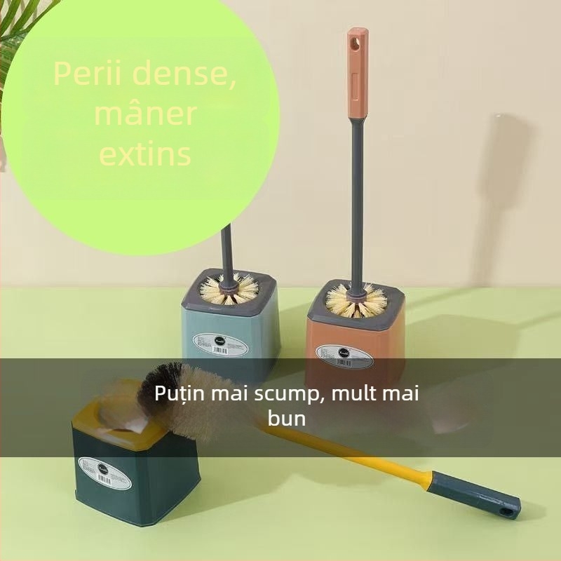 Set de periute pentru toaletă cu bază de drenaj, mâner lung, fără colțuri moarte (Material: Plastic; Brand: Unique)