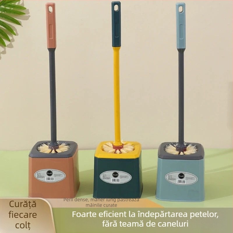 Set de periute pentru toaletă cu bază de drenaj, mâner lung, fără colțuri moarte (Material: Plastic; Brand: Unique)